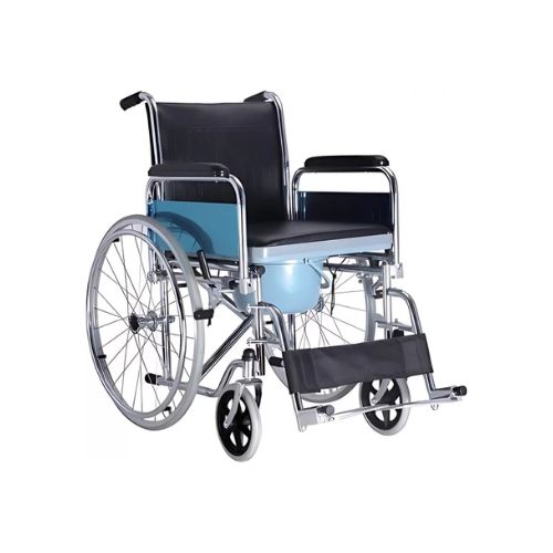Commode Wheelchair with Detachable Armrest